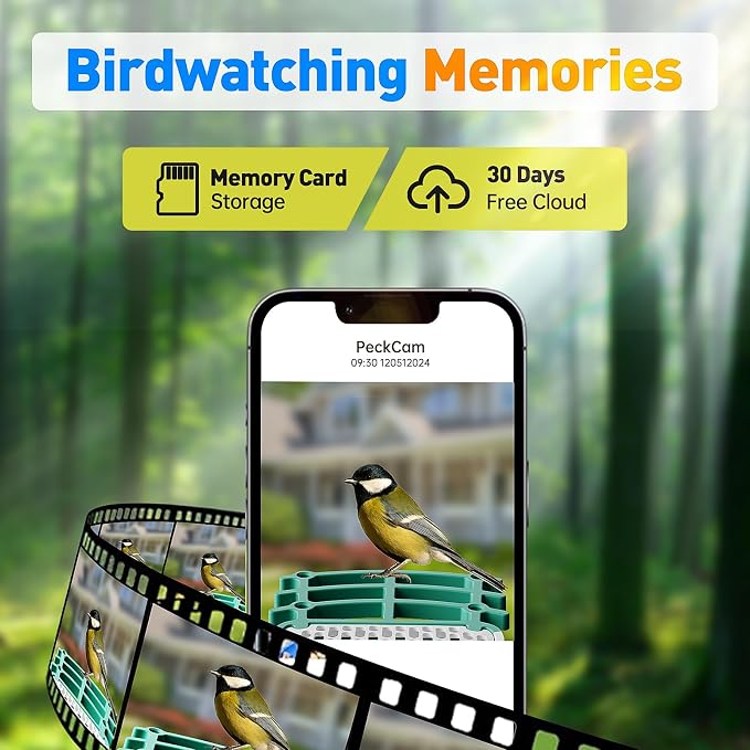 Smart Bird Feeder with Camera Solar Powered, 2.5K HD AI Identify Species, Smart Bird House with Cam, Auto Capture Animal Videos, Instant Notifications, Gift for Animal Lovers and Mom Dad (Green)