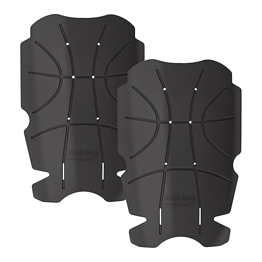 Knee Pad Inserts for Work Pants/Bibs, Uniforms, and Tactical Pants, Breathable Knee Pads Inserts for Construction, Flooring, Gardening and Garage, Black, 11.5''×7.9''×0.45'' 1 Pair