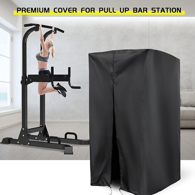 Protective Cover for Pull Up Bar Station, Waterproof& Dustproof Cover for Power Tower/Pull Up Dip Station-Indoor or Outdoor - 42"L x 40"W x 88"H