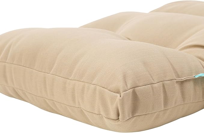 QILLOWAY Outdoor High Back Chair Cushion for Adirondack, All Weather Rocking Chair Cushions Thick Padded Replacement for Patio Furniture Set of 2,Beige,Sand,Camel