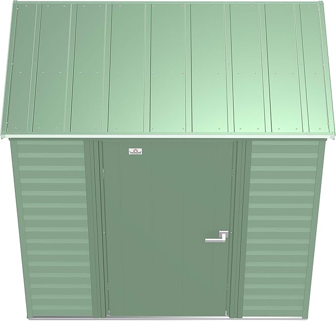 Arrow Sheds 6' x 4' Outdoor Steel Storage Shed, Green