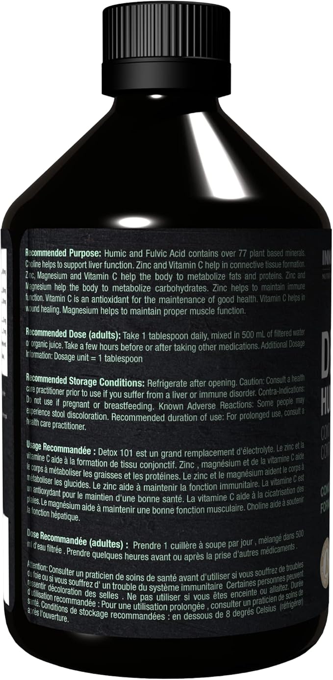 INNOTECH Nutrition: Detox 101 with Humic and Fulvic Acid, Acai Green Tea- 500ml
