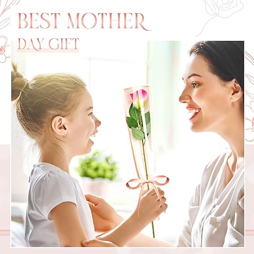 Outus Flower Bouquet Accessories 200 Pcs Single Rose Sleeves with 200 Floral Water Tubes and 200 Crystal Diamond Head Bouquet Pins for Valentine's Day Mother's Days Supplies Graduation(Mix Color)