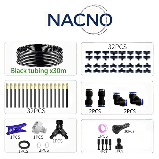 Garden Automatic Irrigation System Kit 360° Flexible Garden Irrigation System 98.5-Foot Drip Irrigation System Adjustable Irrigation System for Yard and Greenhouse Lawn Plants