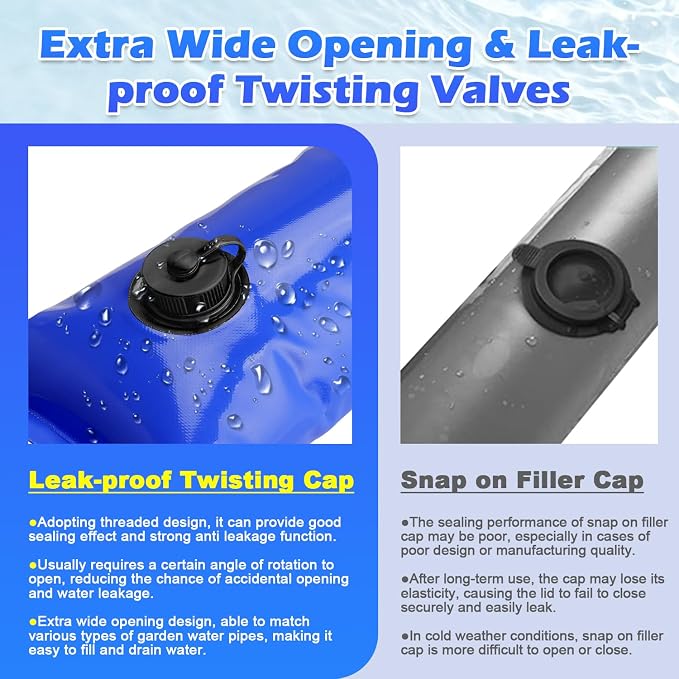 10 Pack 0.7mm Thicker Pool Cover Water Bags, 10FT Blue Single Chamber Water Tubes for Inground Swimming Pool Winter Cover, Three-Layer Composite Material