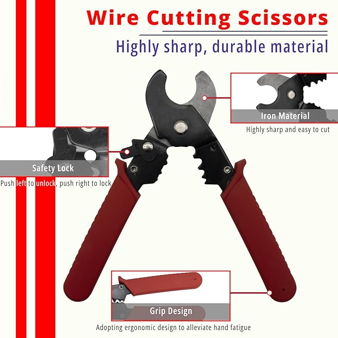 Solar PV Panel Crimping Tool Kit, with 6 Pairs Solar Connectors, Iron Wire Cable Cutter, Solar Spanner Wrenches, Solar Connector Crimper, Works for AWG10-14,2.5/4/6mm²