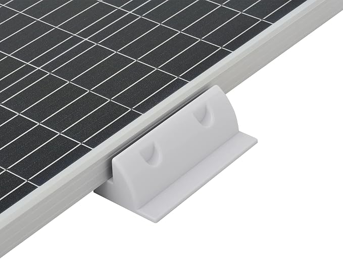 Spartan Power ABS Drill Free Solar Panel Mount 6 Piece (White) Great for RV's, Vans, Trailers, Buses, Skoolies, Boats