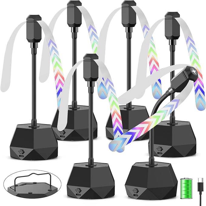 Fly Fans for Tables, Food Fans to Keep Flies Away with Adjustable Drection (360°) – Quiet Bug Fans with Soft Blades (6)