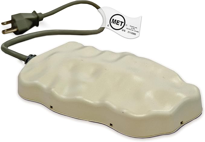 K&H Pet Products Super Ice Eliminator Bird Bath Heater, Safety Listed Submersible Bird Bath Deicer for Wild Birds Outside in Winter, Energy Efficient, Paintable Enamel, Automatic - Natural Rock 80W