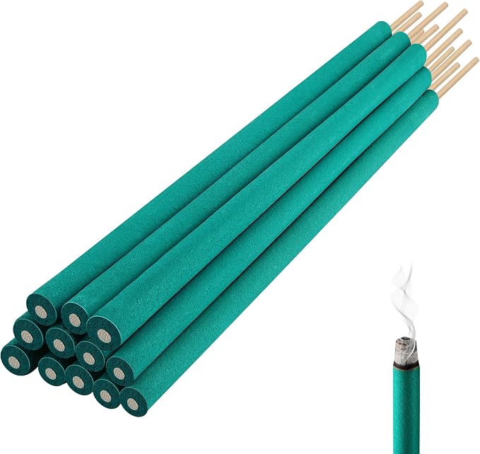 Qualirey Citronella Incense Sticks, Green Citronella Sticks for Outside Made from Natural Plants, Reaches Up to 12 Feet for Patio Backyard Travel Camping Picnics Swimming Outdoor Activities ()