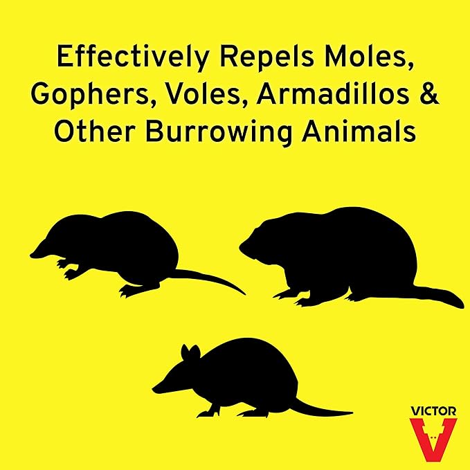 Victor Mole and Gopher Repellent - Repels Mole, Gopher, Vole, and Other Burrowing Animals - Repel Rodents Outdoors - M7002-2 - 10 lb Bag
