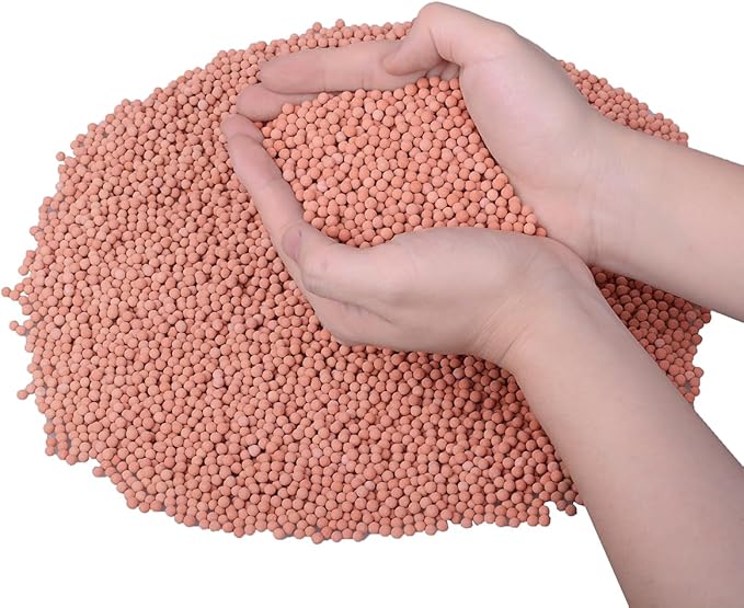 12 LB Clay Pebbles, 1/8'' Gardening Ceramsites Growing Media for Succulents Orchids, Aquaponics, Aquaculture Hydroponics. Ceramsite Clay Rocks Decor Cultivation, Leca for Plants