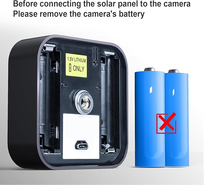 4W Solar Panel for Blink Outdoor 3 (3th Gen) Camera, Solar Panels with Micro USB Port, Rubber Plug, IP65 Waterproof, 13.12Ft Cable