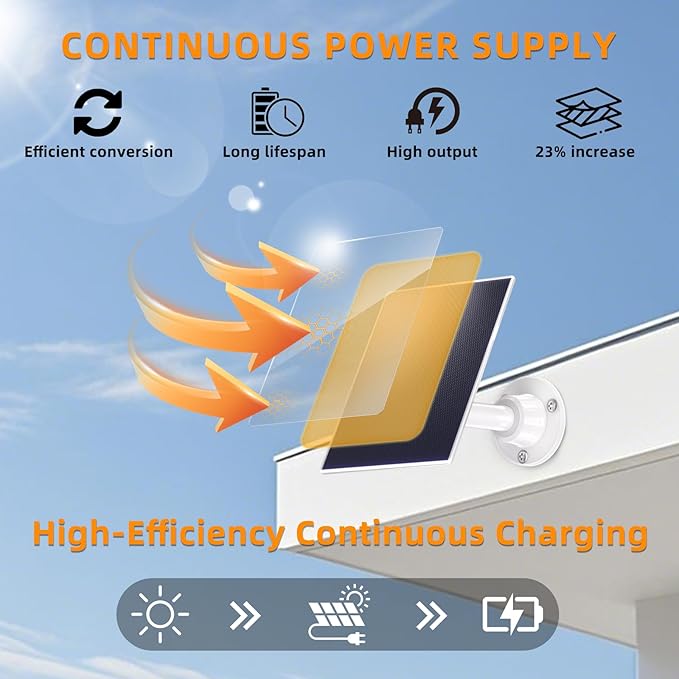 Solar Panel Compatible with Simplisafe Outdoor Camera, IP65 Waterproof, 360° Adjustable Panel for Outdoor Security Camera Series 2 Wireless and Wired, 13FT Charging Cable