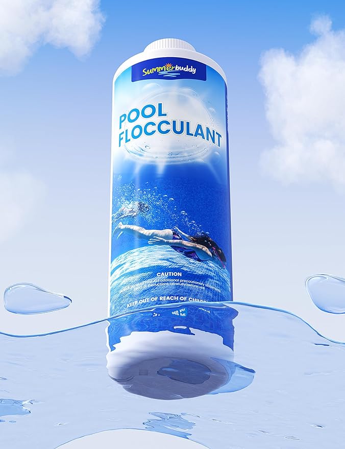 SUMMERBUDDY Swimming Pool Flocculant, Clears Cloudy Water Fast，Works with Any Pool Type，32oz