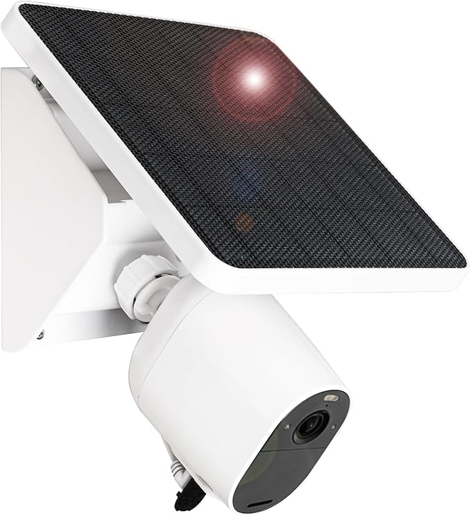 4W Solar Panel Charging Mount for Arlo Essential 2K (2nd Gen),Essential XL,Essential Spotlight,Arlo Pro 6/6 XL,Pro 4/3/2,Pro 5S 2K,Ultra 2,Ultra,IP67 Weatherproof Continuously for 365 Days