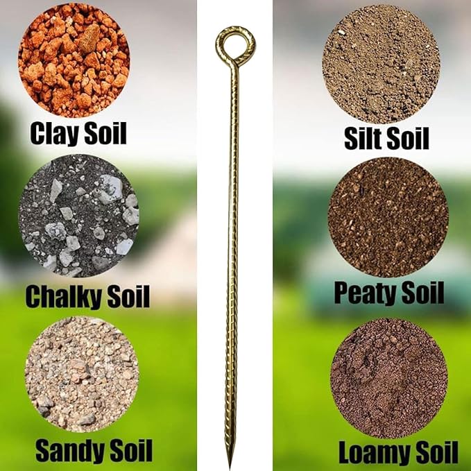 16 Inch Rebar Stakes,Metal Stake Ground,Ground Anchor,Heavy DutyTent Stakes,Baking Paint Metal Stakes,Tent Stakes,Ground Stakes ，0.5 Inch Diamete (6 Pack) ， Outdoor Trave