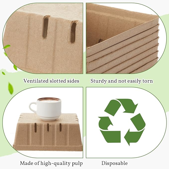 Reallnaive 20 Pack Natural Pulp Fiber Berry Baskets 3 Pint, Small Molded Produce Vented Basket for Strawberry, Blueberry, Raspberry, Vegetables, Farmers Market, Fruit Picking, Garden Harvest, Party
