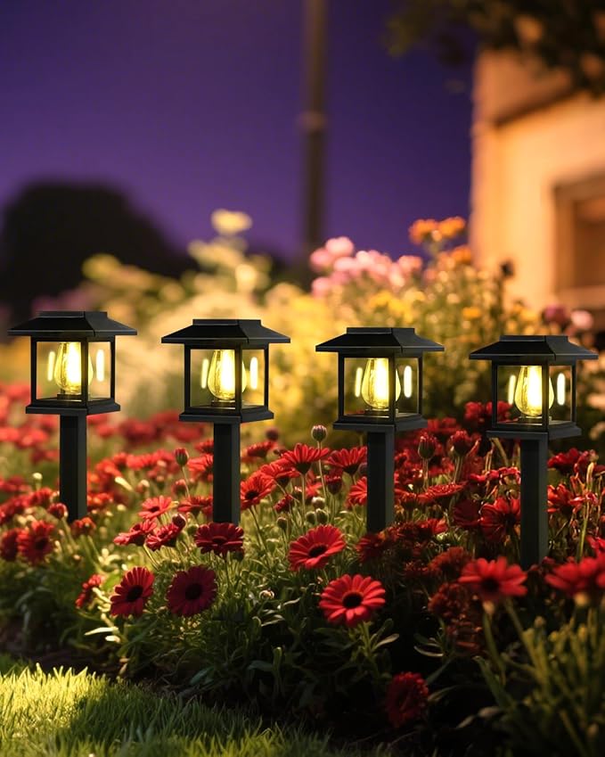 Albelt Solar Pathyway Lights Outdoor, 8 Pack Waterproof Solar Garden Lights with Auto On/Off, Landscape Lighting for Garden, Yard, Pathway, Patio, Driveway Decor