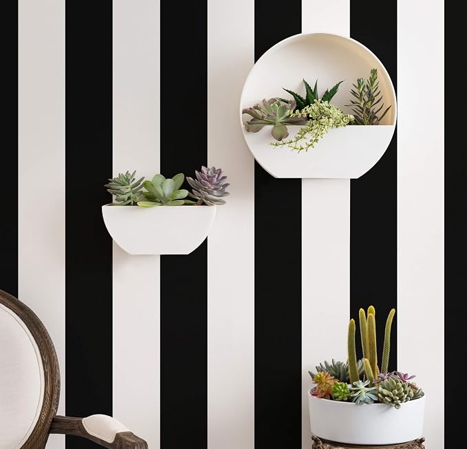 Bloem Bodye Half Moon Wall Mounted Hanging Planter 11" Charcoal Gray (BOD11908-HM)