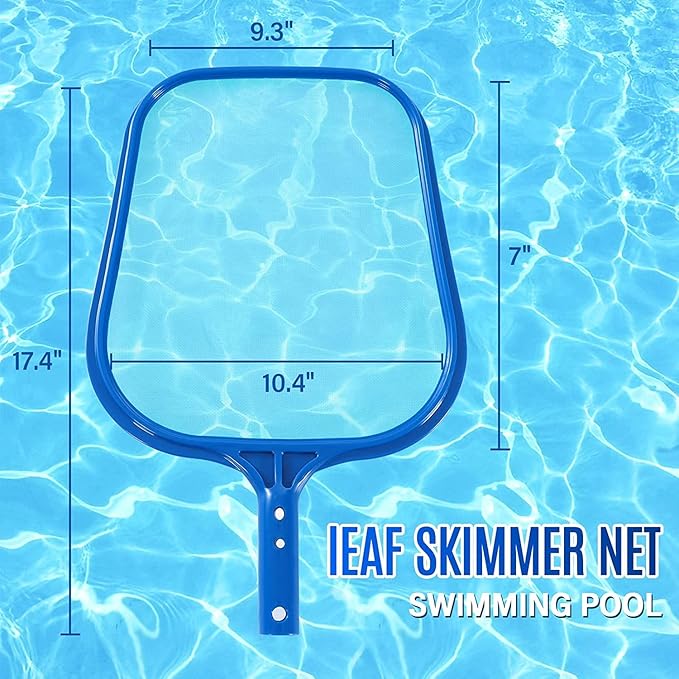 Tavaleu Pool Skimmer - Pool Skimmer Net with Reinforced Frame, Professional Pool Nets for Cleaning, Swimming Pool Leaf Skimmer Net, Ultra Fine Mesh Netting, Clean Remove The Finest Debris Fast