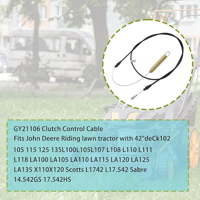 GY21106 GY20156 Control Cable, for John Deere 42" Deck L100, L108, L110, L111, L118, LA105, LA110, LA115, LA125, LA135, X100, X120 LA125 & X300 Series Riding Lawn Mower Tractor