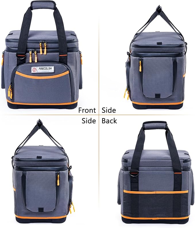 Double-Layer Travel Carrying Case for Jackery Explorer 500 – Portable Power Station Storage Bag with Molded Hard Bottom, Side Ventilation, and Front Pockets for Jackery Accessories & Solar Generator