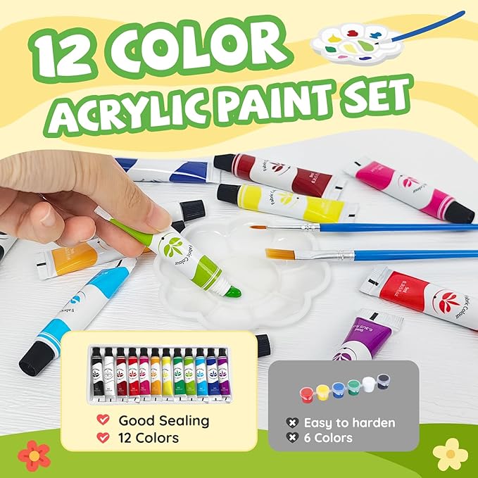 Paint & Plant Flower Growing Kit for Kids - Easter Gifts for Kids Gardening Set with 4 Pots - Unique Birthday, Crafts & Arts, Gardening Gifts for Girls & Boys, Ages 5, 6, 7, 8-12 Years Old
