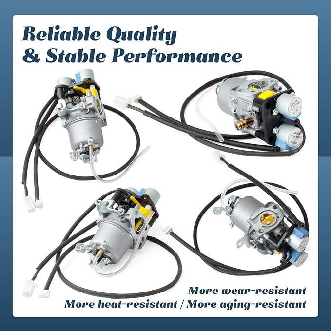 Huayi OEM Carburetor Compatible with Predator 5000 Watts Dual Fuel Inverter Generator 71367 70143 Carb Replacement with Gaskets Fuel Line