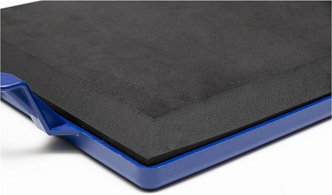 Marshalltown Foam Concrete Kneeler Board with Extra Large Handles, Hard Bottom Foam Kneeling Pad for Concrete Work, 19 x 13 Inch Padded Knee Board for Concrete Finishers, KB451