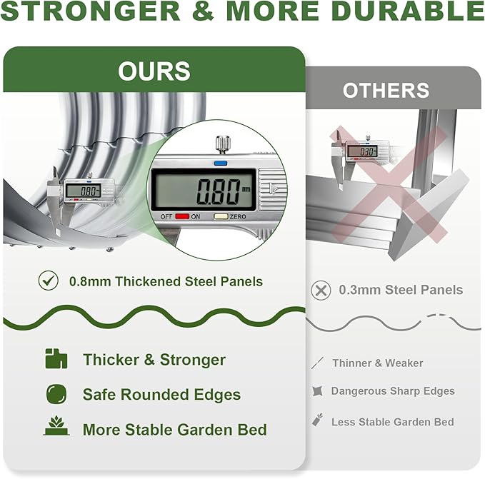 AHEONLAR 3 Pack 4×2×1.5ft Galvanized Raised Garden Bed Outdoor, Sturdy Planter Boxes for Vegetables, Fruits, Flowers and Plants, Easy Assembly, Silver