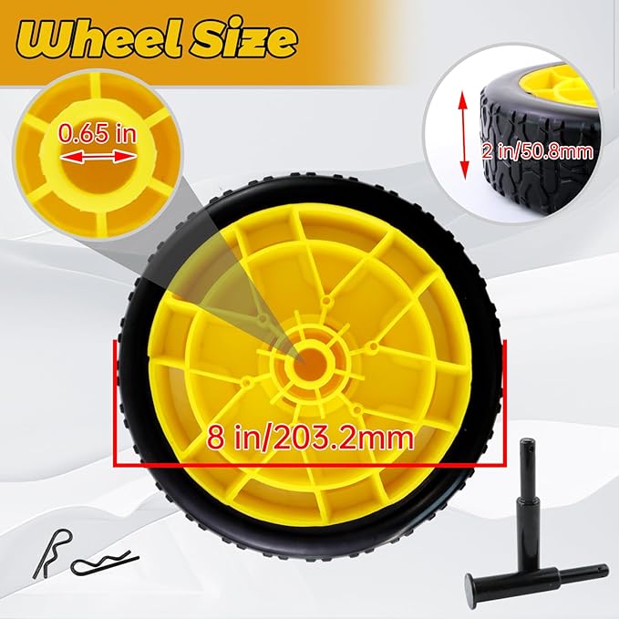 KIKITE Generator Wheel Kit Compatible with Champion 2800-4750w with Folding Handle and Never-Flat Tires, Generator Replacement Parts 40065