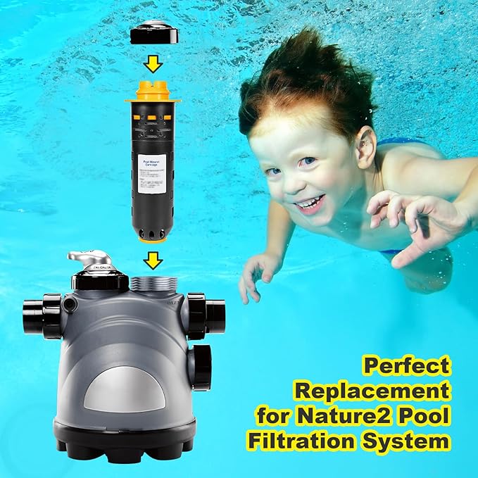 Pool Mineral Cartridge W28000 W28001 W28002 Replacement for Nature2 Duoclear 25 35 for Zodiac DuoClear Fusion, Fusion Soft, Vision Pro System Inground Above Ground, Black