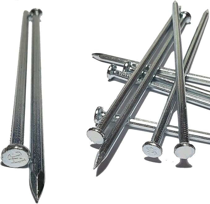 Metal Landscape Edging Anchoring Spikes 6 Inches Length 80 Count, Galvanized Landscape Spikes, Garden Nails for Artificial Turf, Paver Edging, Weed Barrier, Carpentry More (80pcs-6In)