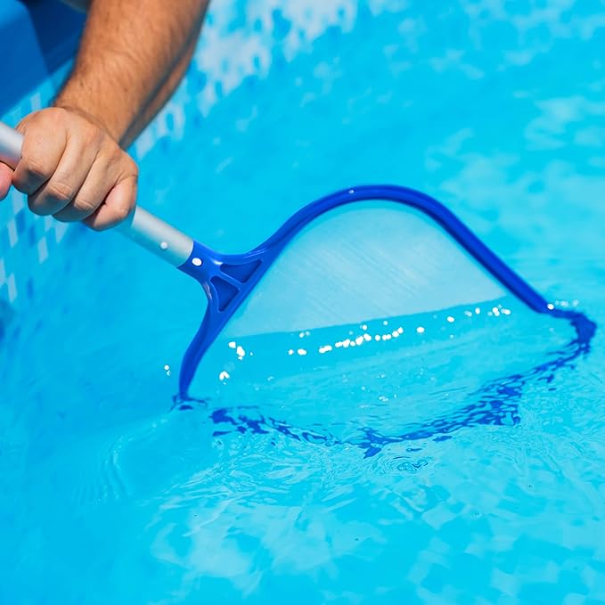 Tavaleu Pool Skimmer - Pool Skimmer Net with Reinforced Frame, Professional Pool Nets for Cleaning, Swimming Pool Leaf Skimmer Net, Ultra Fine Mesh Netting, Clean Remove The Finest Debris Fast