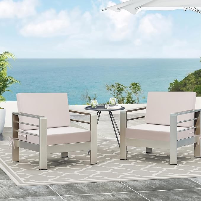 idee-home Outdoor Chair Cushions for Patio Furniture, Outdoor Seat Cushion | Waterproof Couch Hampton Bay Deep Seat Replacement Chair Cushions for Garden Backyard Deck 28.5 x 28.5