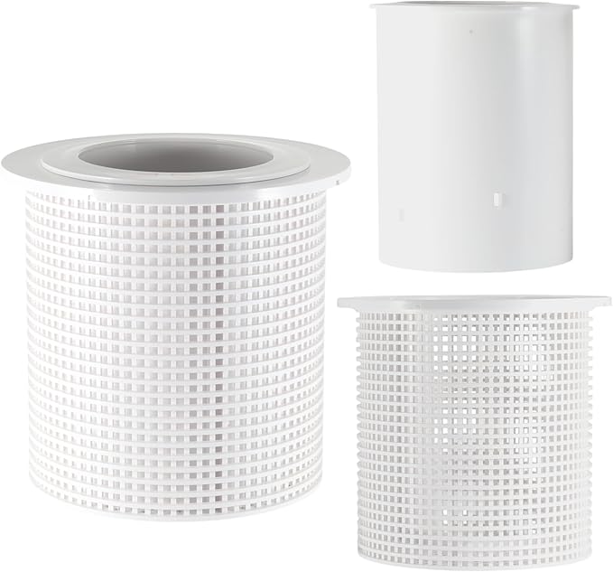 Replacement R38013A and R38013B Admiral Skimmer Basket and Weir Compatible with Pentair Floating Weir, Aladdin B-37, 850001-S-10 | Heavy Duty Plastic Skimmer Basket Fits for Clean Swimming Pool Water