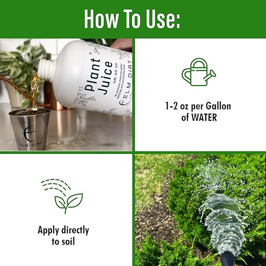Elm Dirt Bloom & Plant Juice Liquid Fertilizer Bundle - Bloom Booster & Organic Fertilizer for All Plants | Bloom & Plant Fertilizer, Outdoor & Indoor Plant Food for House Plants, Plant Nutrients