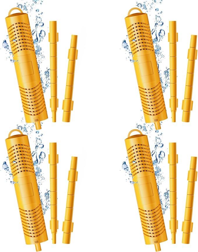 vibement Spa Mineral Sticks for Hot Tub, Hot Tub Mineral Stick Filter Cartridge, with 4 Months Lifetime Universal for Pool and Hot Tub to Keep Water Clear(4pcs, Yellow)