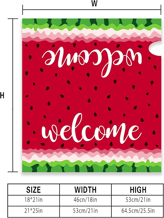 Watermelon Mailbox Covers Magnetic Summer Watermelon Mailbox Cover Seasonal Post Letter Box Cover for Garden Yard Decor 25.5x21 Inch