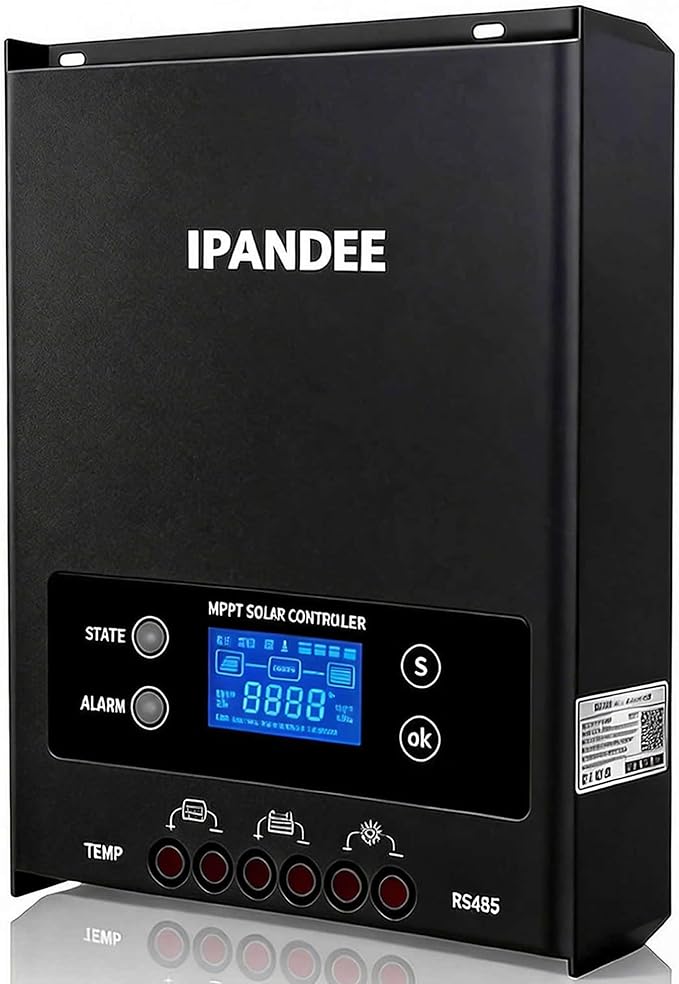 60Amp Solar Charge Controller MPPT 200V Max Input,99.9% Efficiency,12V/24V/36V/48V Auto,APP Monitoring,60A LCD Display Solar Panel Regulator for Lead-Acid/Lithium Battery,AGM,LiFePO4,Solar System RV