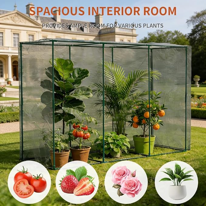 Premium Steel-Frame Plant Protection Net/Crop Cage, A Reusable Garden net Enclosure Designed to Shield Plants from pests, Animals, and Harsh Weather Conditions. (130.1 * 43.3 * 71.1'', Rectangular)