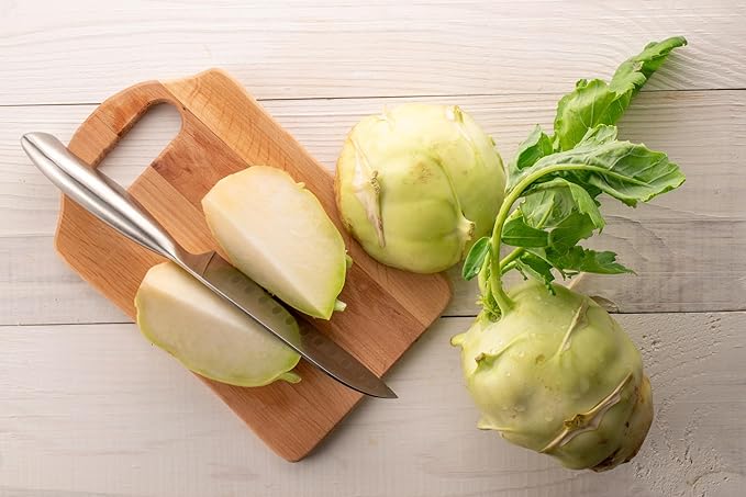 Giant White Kohlrabi Seeds for Planting - Plant & Grow 300 Heirloom Kohlrabi Seeds Home Outdoor Garden - Great Gardening Gift, 3 Packets