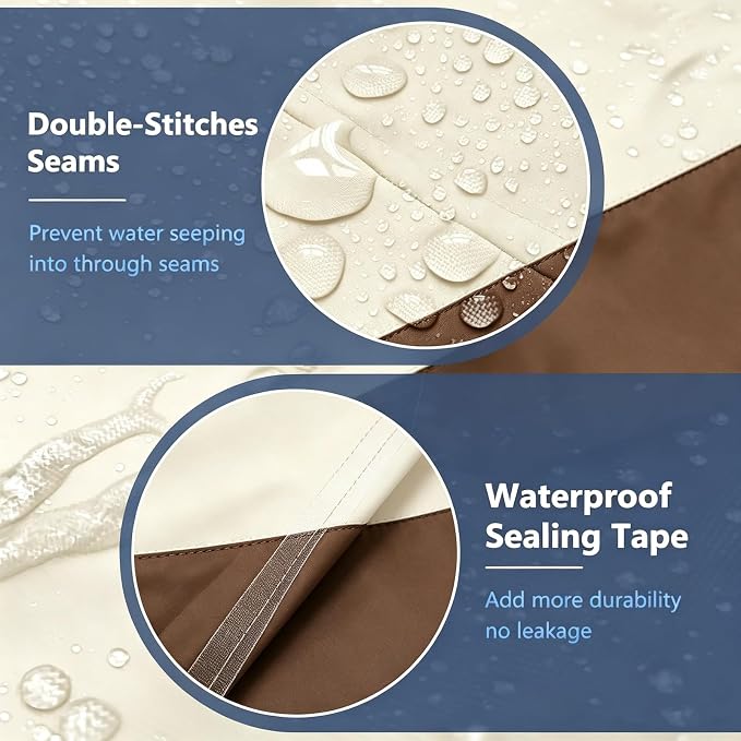 STARTWO Outdoor Furniture Cover Waterproof, 4 Piece Patio Furniture Set Cover for Outside Couch, Lawn Chairs, Coffee Table, Windproof with Buckle Strap