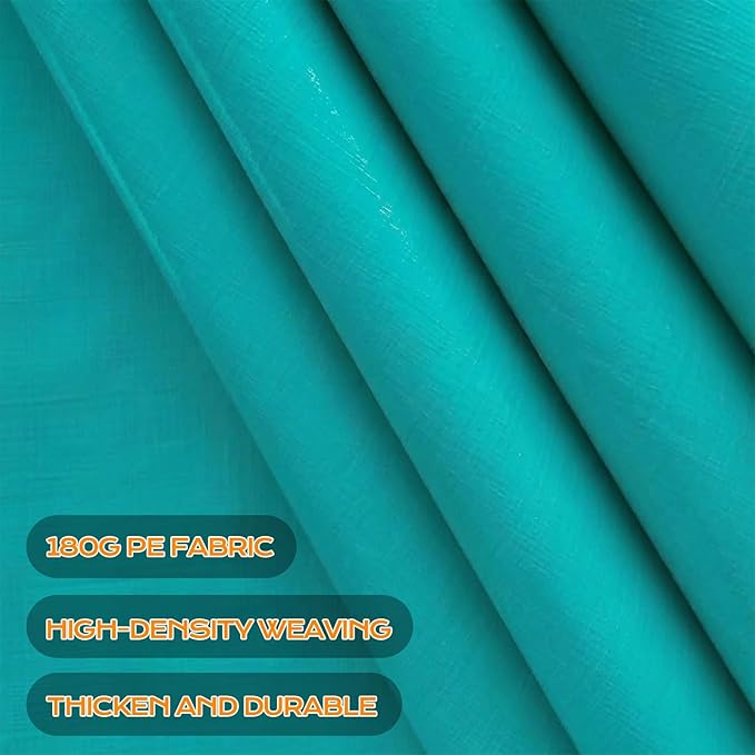 COWVIE 10 x 20 FT Carport Canopy Replacement Cover, with 46Pcs Long Ball Bungees, Waterproof Garage Top Tent Shelter Tarp, Only Top Cover