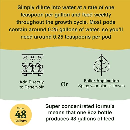 Farmer's Secret Hydroponic Booster Fertilizer - Super Concentrated 4-11-8 Formula - Use with Any Hydroponic or Aeroponic System - Great for Herbs, Veggies, Fruits, and More (8oz)