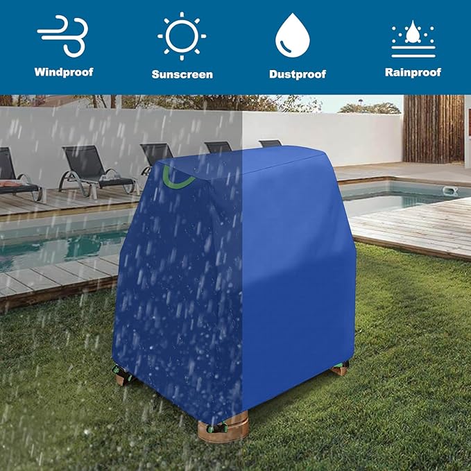 AKEfit Kids Water Table Cover Fits Rain Showers Splash Pond Water Table for Toddlers, Waterproof Dustproof Outdoor Toys Cover, Blue