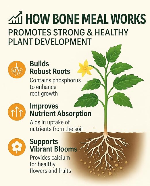 𝐁𝐄𝐒𝐓𝐒𝐄𝐋𝐋𝐄𝐑 Organic Bone Meal Fertilizer by Gardenera (4-12-0 NPK) All-Natural Plant Food Source of Nitrogen and Phosphorus for Bulbs, Gardens, Potted Plants, Trees, and Shrubs - 10 QUARTS