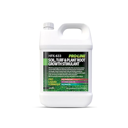 Covington PRO-LINE Humic Acid, Fulvic Acid, Kelp Seaweed Fertilizer (1 Gallon), HFK-633 Superior Potassium Nitrate Root Growth Stimulant with Humic, Fulvic & Kelp Fertilizer for Plant & Tree Growth