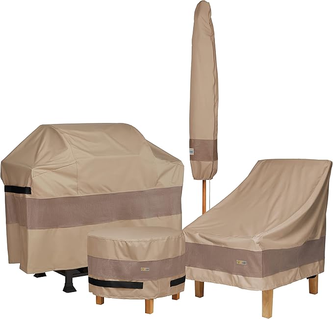 DUCKCOVERS Elegant Waterproof 34 Inch W Patio Chair Cover, Outdoor Chair Covers
